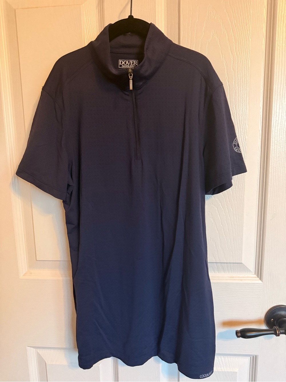 Dover Saddlery CoolBlast Equestrian Quarter Zip Riding Shirt Navy XS